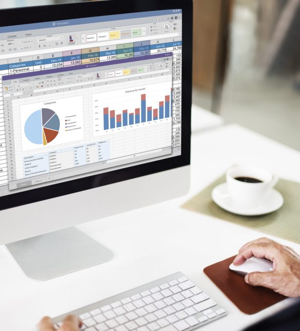 Spreadsheet Marketing Budget Report File Concept